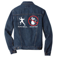 Final Cut Pro Ninja  No Kitten   Summer Retro Men Denim Jacket | Artistshot