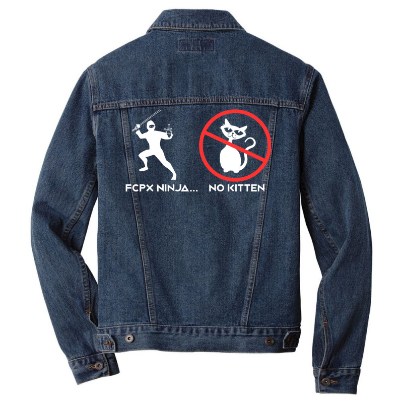 Final Cut Pro Ninja  No Kitten   Summer Retro Men Denim Jacket by domoajoedthb | Artistshot