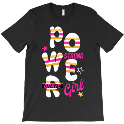 Power Girl Strong For Dark T-shirt Designed By Neset