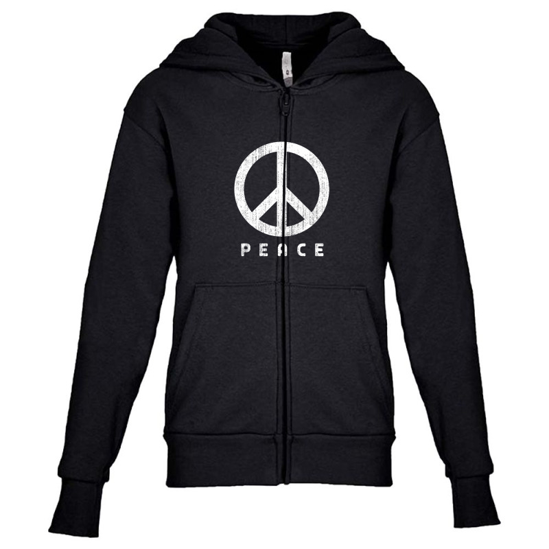 Peace Symbol Youth Zipper Hoodie | Artistshot