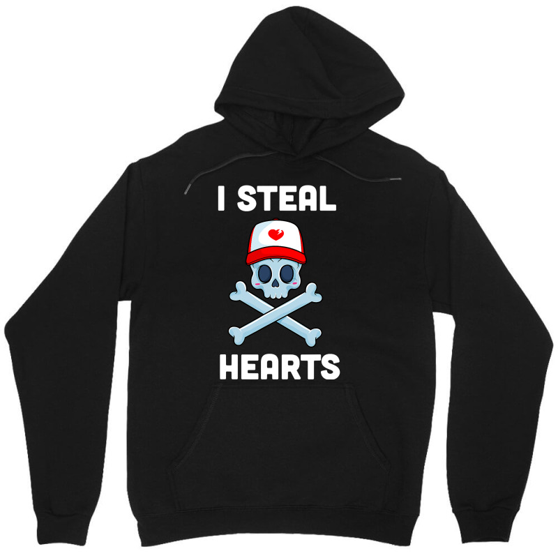 I Steal Hearts T Valentines Day Dinosaur Boys Kid (24) Unisex Hoodie | Artistshot