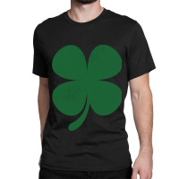 Distressed Green Four Leaf Clover Saint Patrick S Day Lover Classic T-shirt | Artistshot