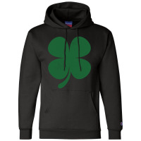 Distressed Green Four Leaf Clover Saint Patrick S Day Lover Champion Hoodie | Artistshot