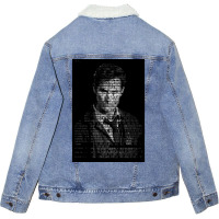 True Detective Typography Piece Poster Girl Unisex Sherpa-lined Denim Jacket | Artistshot