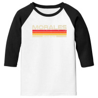 Morales Surname Birthday Family Reunion 80s 90s Sunset Youth 3/4 Sleeve | Artistshot