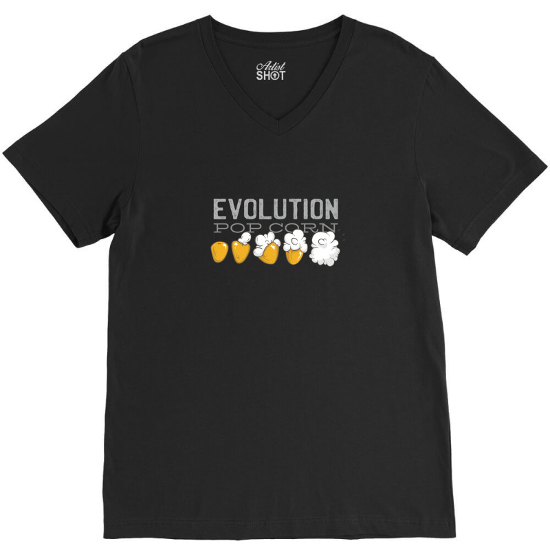 Pop Corn Evolution V-neck Tee | Artistshot