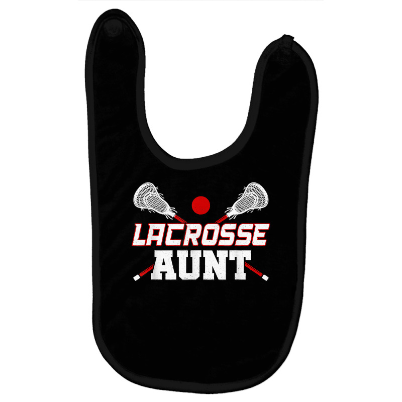 Lacrosse Aunt Shirts For Women Crossed Lacrosse Stick Ball T Shirt Baby Bibs by cordellwerw56r | Artistshot