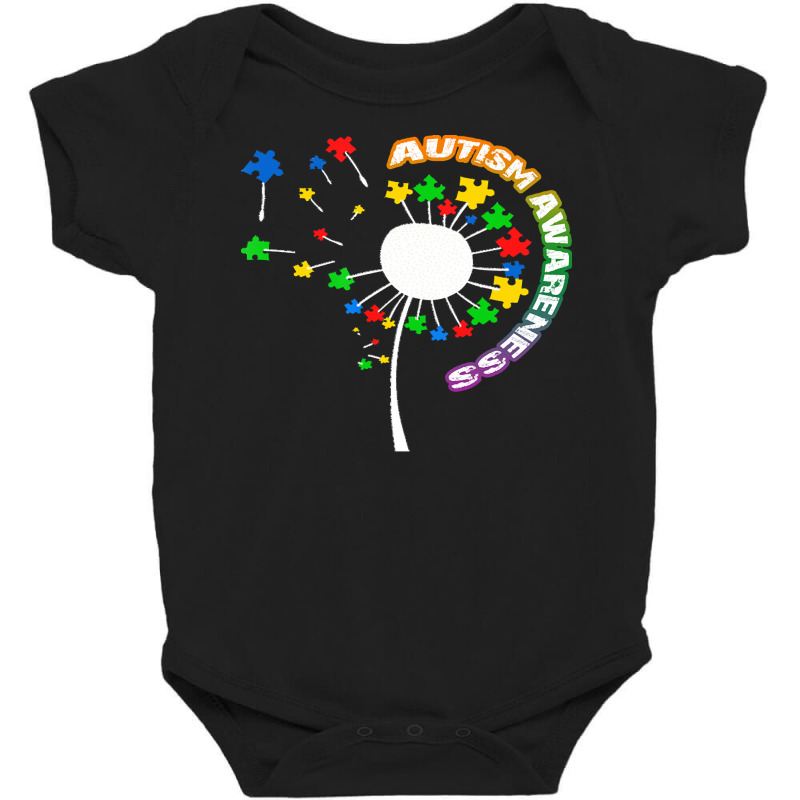 Autism Awareness T  Shirt Autism T  Shirt Autism Dandelion Flower Puzz Baby Bodysuit by kale31628 | Artistshot