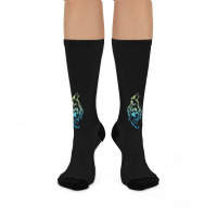 Tribal Wolf 31 Crew Socks | Artistshot