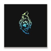 Tribal Wolf 31 Metal Print Square | Artistshot