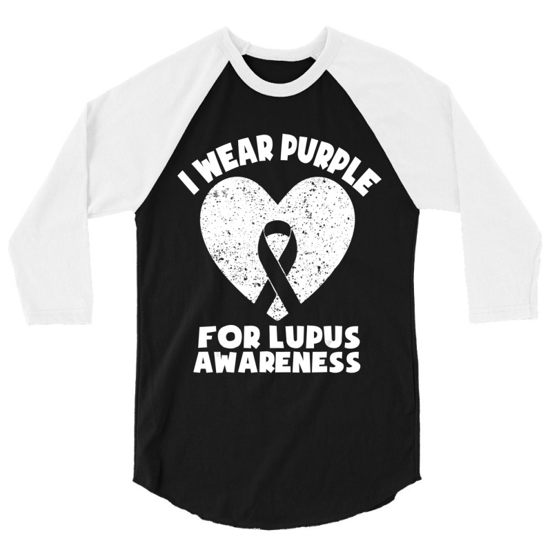 Limited Edition I Wear Purple For Lupus Awareness Month Men Women Kids 3/4 Sleeve Shirt | Artistshot