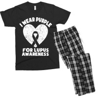 Limited Edition I Wear Purple For Lupus Awareness Month Men Women Kids Men's T-shirt Pajama Set | Artistshot