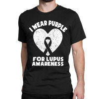 Limited Edition I Wear Purple For Lupus Awareness Month Men Women Kids Classic T-shirt | Artistshot