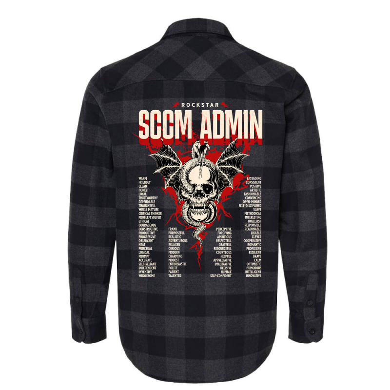 Limited Edition Sccm Administrator -  Rockstar Skull With Personality Flannel Shirt by fenderbendable | Artistshot