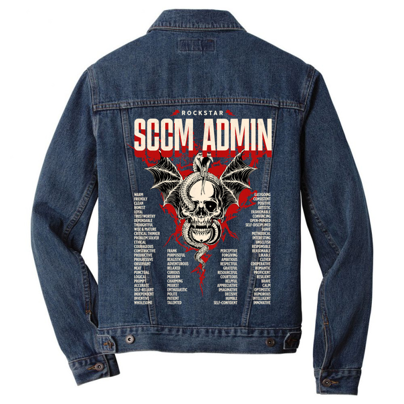 Limited Edition Sccm Administrator -  Rockstar Skull With Personality Men Denim Jacket by fenderbendable | Artistshot