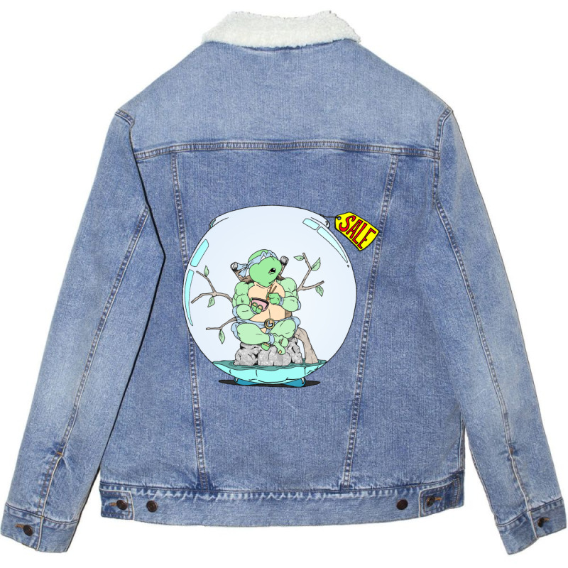 Turtle For Sale 1 Unisex Sherpa-lined Denim Jacket | Artistshot