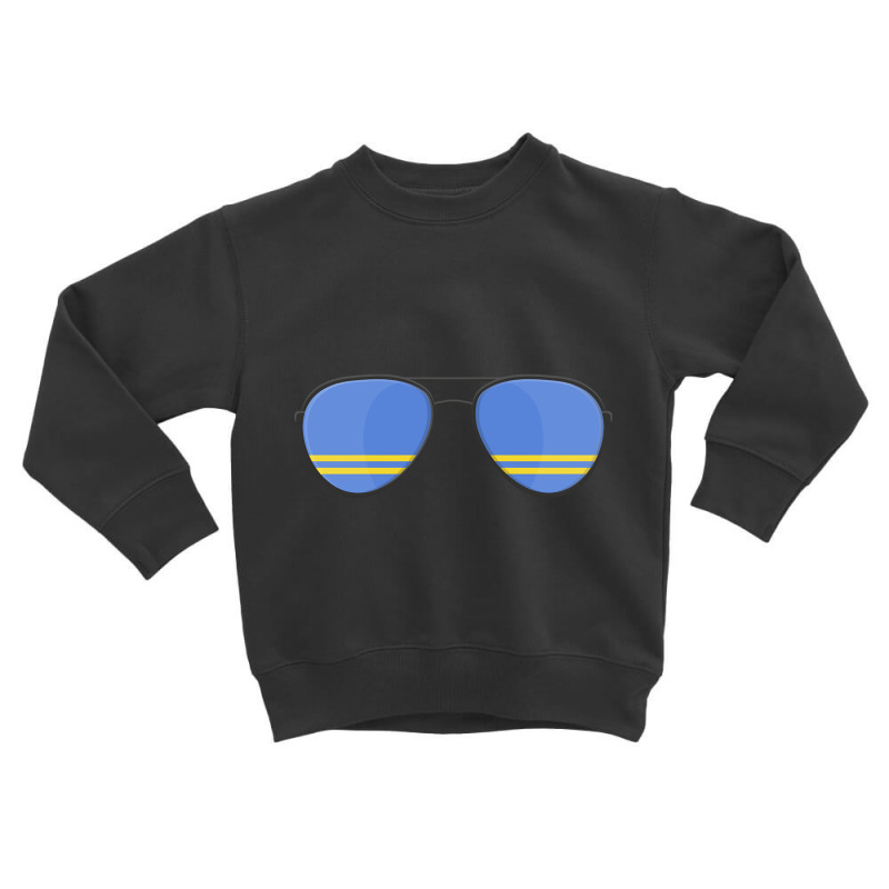 Trending Aruba Flag Sunglasses Toddler Sweatshirt | Artistshot