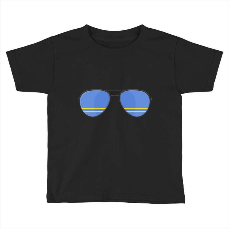 Trending Aruba Flag Sunglasses Toddler T-shirt | Artistshot