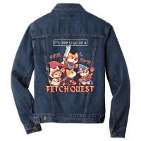 Its Time To Go On A Fetch Quest Men Denim Jacket | Artistshot