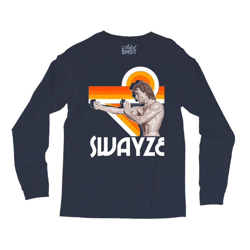 Patrick Swayze Shirtless Hot Bod Fanart Tribute Long Sleeve Shirts | Artistshot