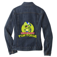 Grown Up Mutated Karate Tortoise   1 Ladies Denim Jacket | Artistshot