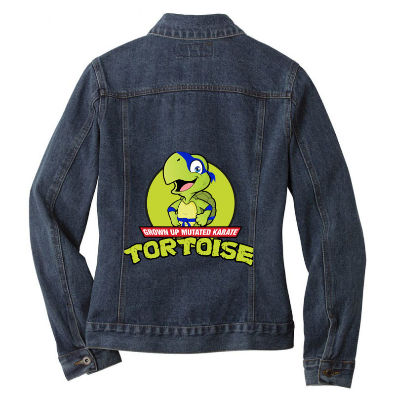 Grown Up Mutated Karate Tortoise   1 Ladies Denim Jacket by LynnetteMichele | Artistshot