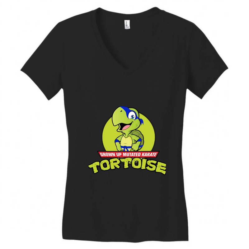 Grown Up Mutated Karate Tortoise   1 Women's V-Neck T-Shirt by LynnetteMichele | Artistshot