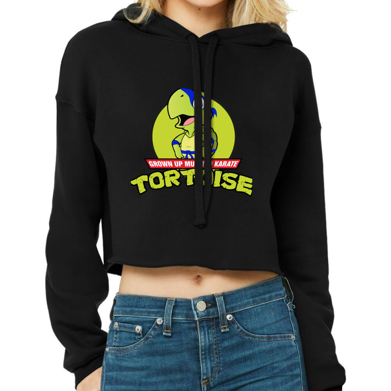 Grown Up Mutated Karate Tortoise   1 Cropped Hoodie by LynnetteMichele | Artistshot