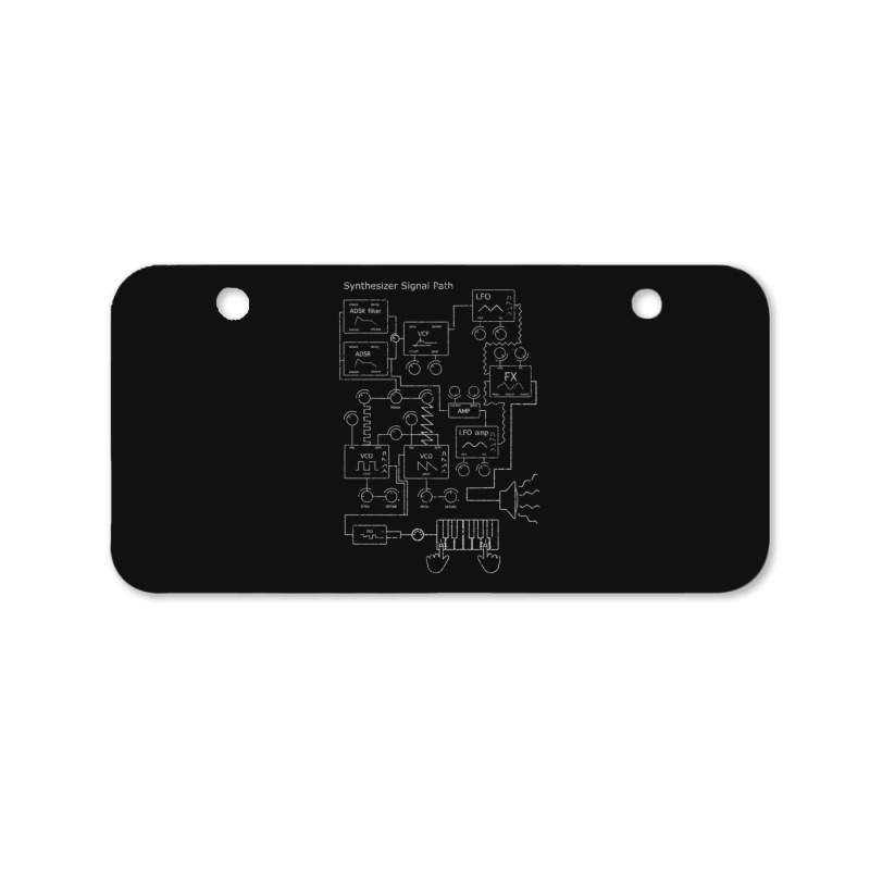 Synthesizer Signal Path For Electronic Musician Classic  3 Bicycle License Plate | Artistshot