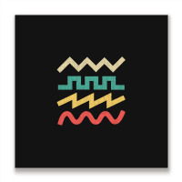 Synthesizer Waveform For Electronic Musician Sticker Essential  1 Metal Print Square | Artistshot