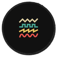 Synthesizer Waveform For Electronic Musician Sticker Essential  1 Round Patch | Artistshot