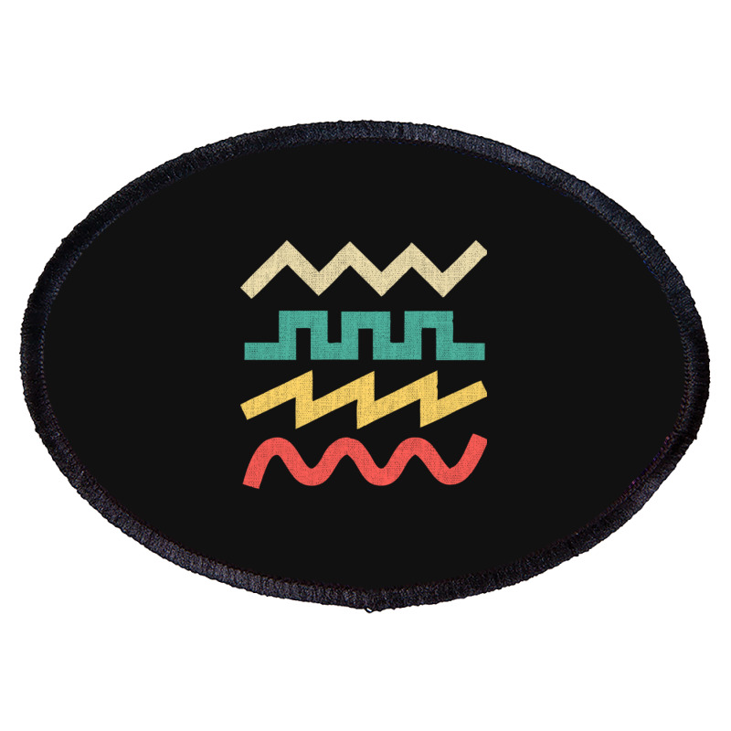 Synthesizer Waveform For Electronic Musician Sticker Essential  1 Oval Patch | Artistshot