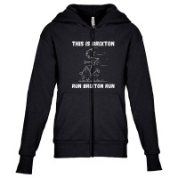 This Is Brixton Run Brixton Run Personalized Name Fun Track Youth Zipper Hoodie | Artistshot