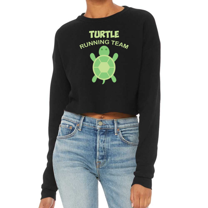 Running Turtle Running Team Cropped Sweater by hoainv | Artistshot