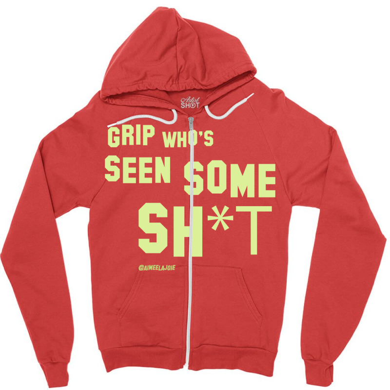 Grip Whos Seen Some Sht Classic  70s 80s Zipper Hoodie by dizaynzirguc | Artistshot