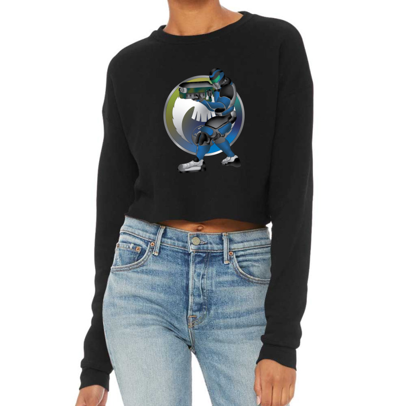 Futuristic Exosuit Super Soldier 3 Cropped Sweater by KenASoucie | Artistshot