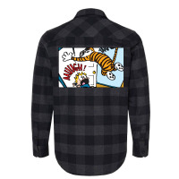 Funny Hobbes With Calvin Flannel Shirt | Artistshot