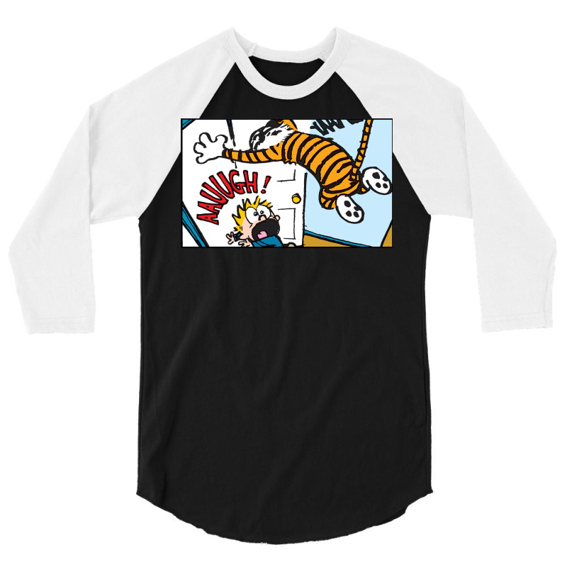 Funny Hobbes With Calvin 3/4 Sleeve Shirt | Artistshot