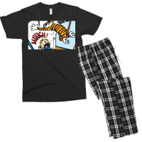 Funny Hobbes With Calvin Men's T-shirt Pajama Set | Artistshot