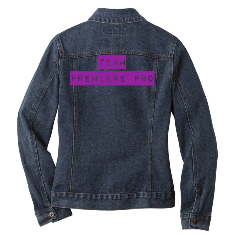 Team Premiere Pro, Filmmaker Apparel Classic Vintage Hipster Ladies Denim Jacket by soensmckie6 | Artistshot