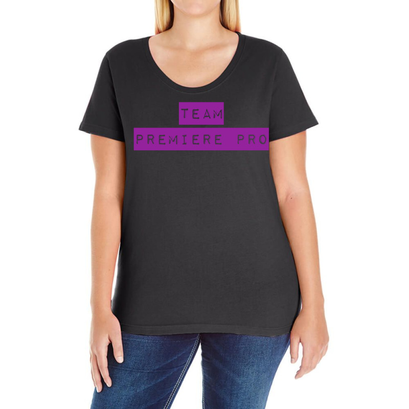 Team Premiere Pro, Filmmaker Apparel Classic Vintage Hipster Ladies Curvy T-Shirt by soensmckie6 | Artistshot