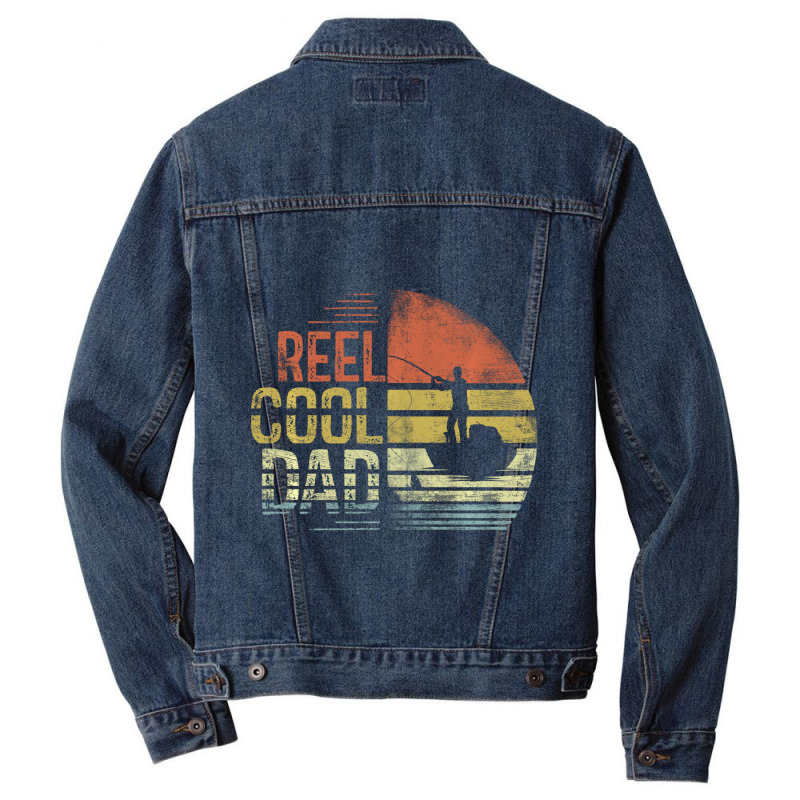 Limited Edition Reel Cool Dad Fisherman Daddy Father's Day Fishing Men Denim Jacket by Bostic Walling | Artistshot