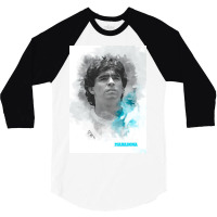 Maradona Painting Art 3/4 Sleeve Shirt | Artistshot