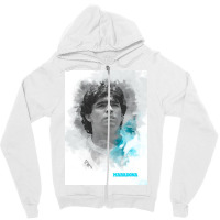 Maradona Painting Art Zipper Hoodie | Artistshot