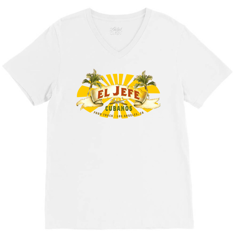 El Jefe Cubanos Food Truck V-Neck Tee by qaisypinon | Artistshot