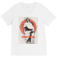 Aristotle Watercolor Art V-neck Tee | Artistshot