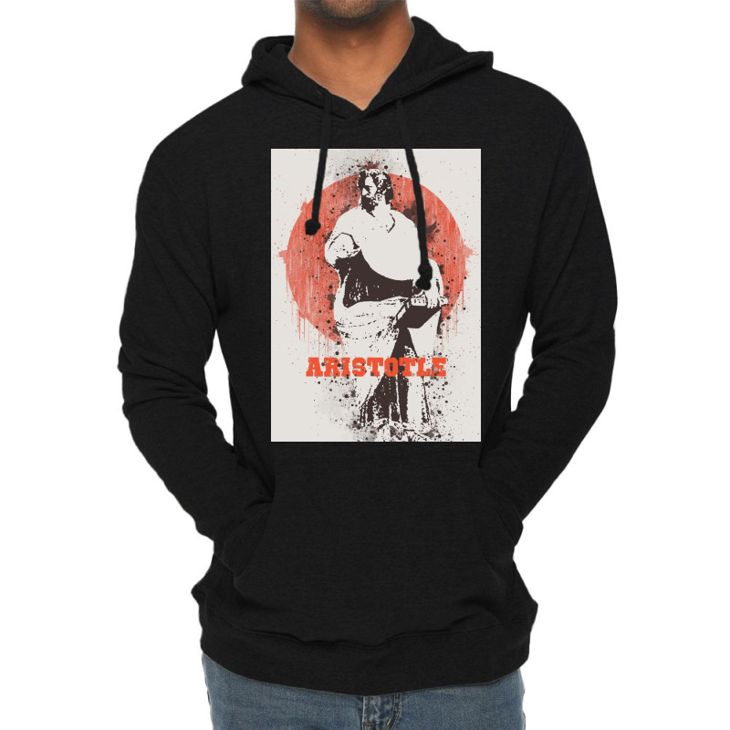 Aristotle Watercolor Art Lightweight Hoodie | Artistshot