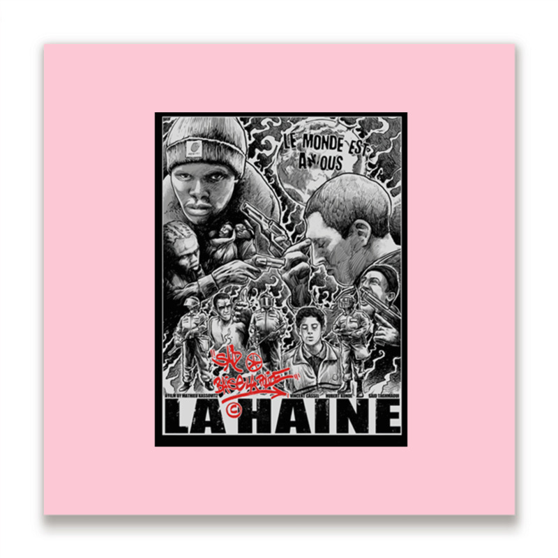 La Haine Police Acab Urban French Film Urban Metal Print Square | Artistshot