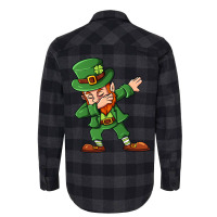 St Patricks Day Dabbing Leprechaun Irish Boys Girls Kids Dab  Copy Cop Flannel Shirt | Artistshot