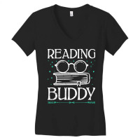 Limited Edition Reading Buddy Book Worm Women's V-neck T-shirt | Artistshot